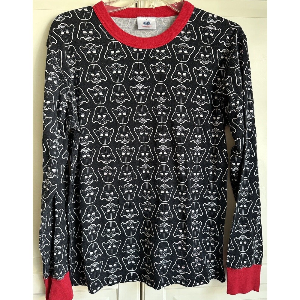 Hanna Andersson Pajama Long Sleeve Top Star Wars‎ Darth Vader Unisex Small Black